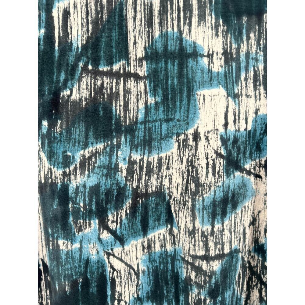 Heyne Bogut Women's Blue Abstract Print Scoop Neck Long Sleeve T-Shirt Size 1 - Picture 9 of 10